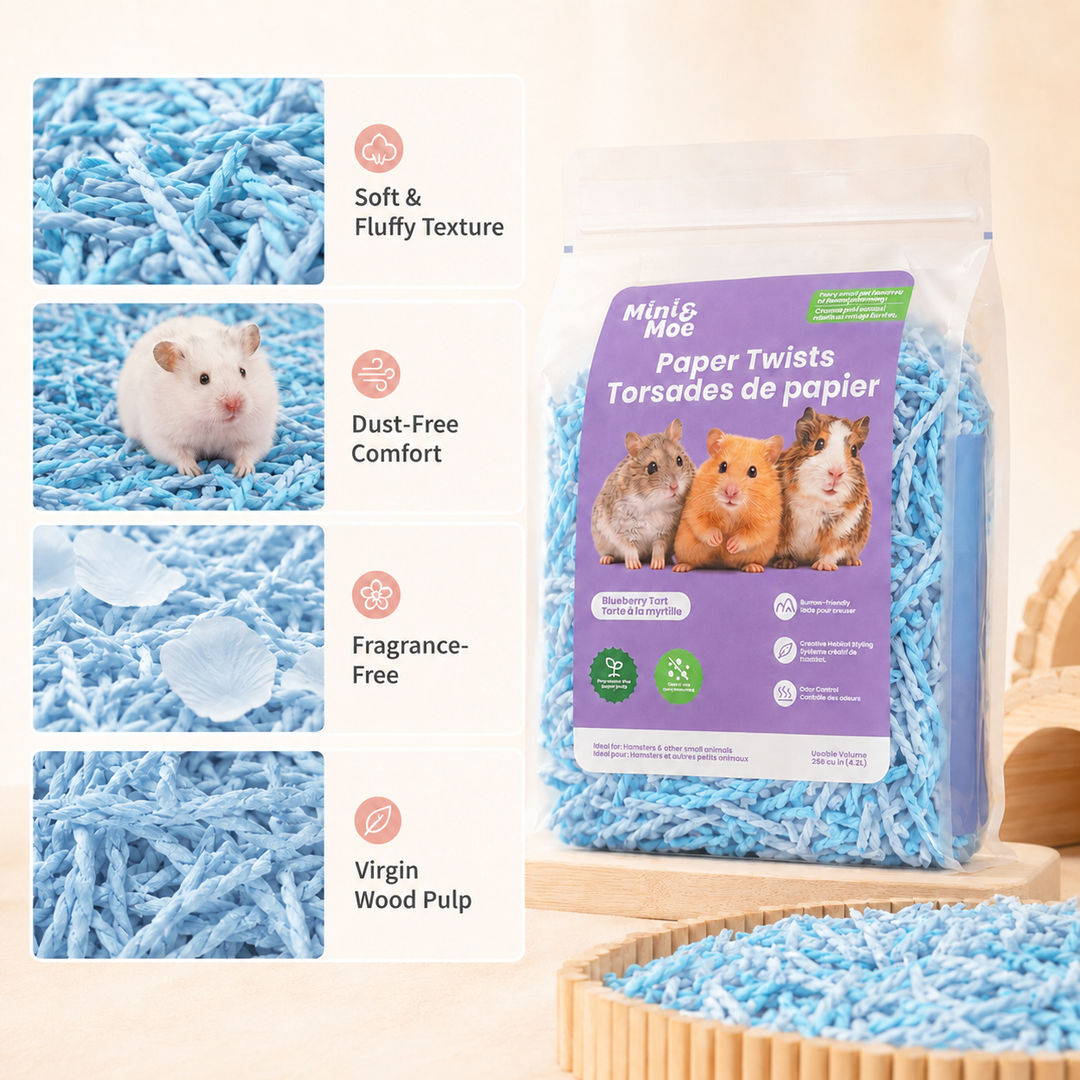 Mini&Moe Paper Twists Bedding 0.92lbs Nesting Material for Hamster & Small Pets