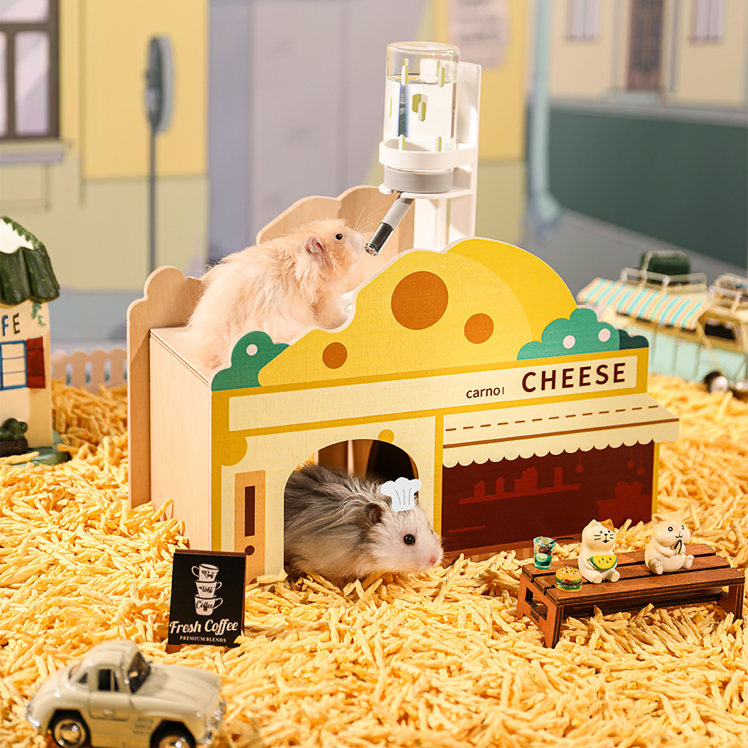 Mini & Moe Cheese Shoppe: Playful Hideout & Activity Center for Hamsters