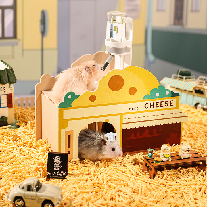 Mini & Moe Cheese Shoppe: Playful Hideout & Activity Center for Hamsters