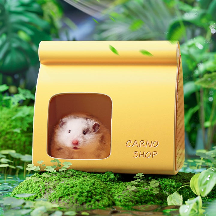 Durable and chew-resistant Cheese Shop hideout, perfect for hamsters and other small animals to explore and rest