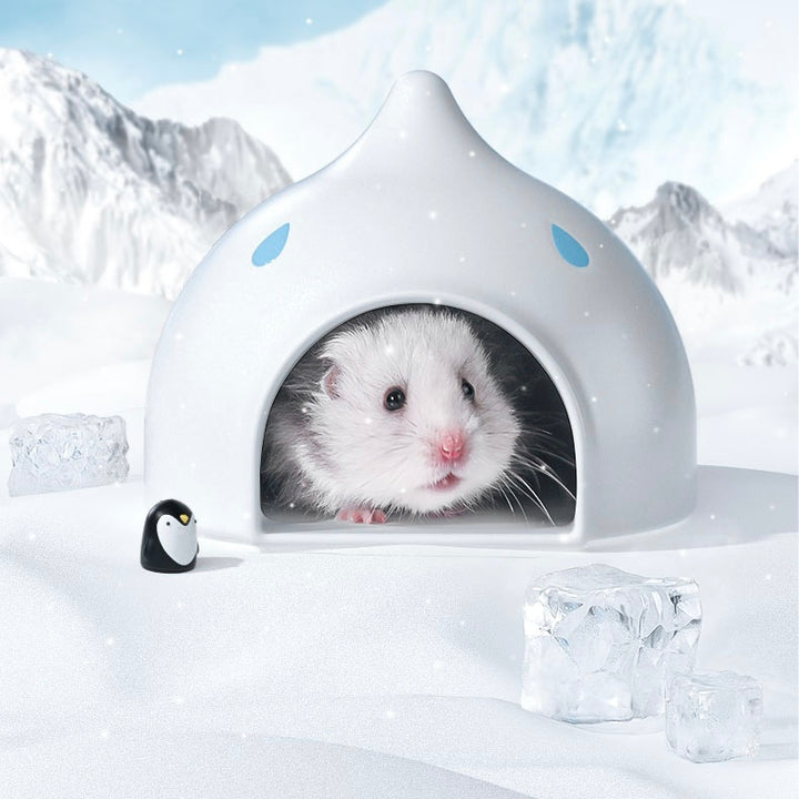 Stylish ceramic hamster house designed to regulate temperature