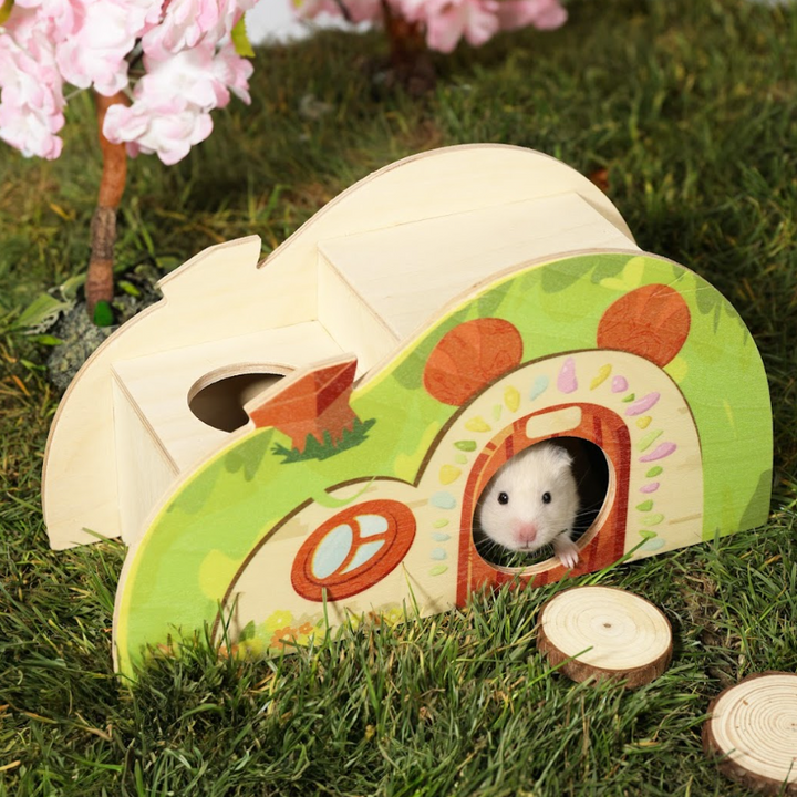 Close-up of the Fairy Cottage showing its cozy and secure interior