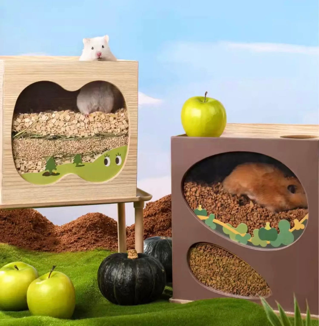 Close-up of the Ivy Burrowing Box showcasing its durable and eco-friendly materials