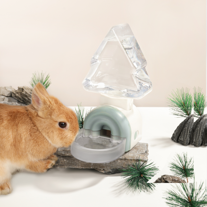 High-quality Woodland Gravity Water Bottle by Mini and Moe, featuring a secure attachment mechanism for small pet cage