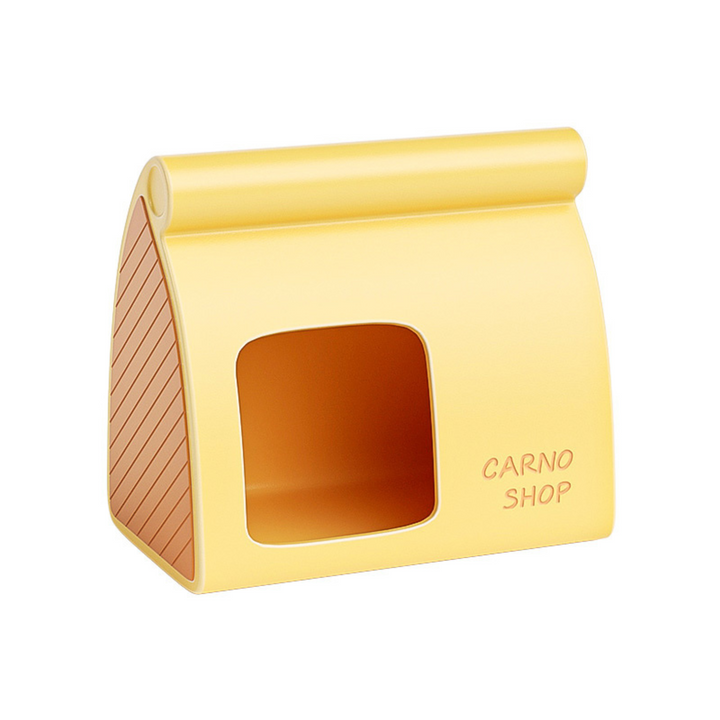 Mini and Moe Cheese Shop hideout, designed to look like a cheese block, providing a fun and engaging space for small pets