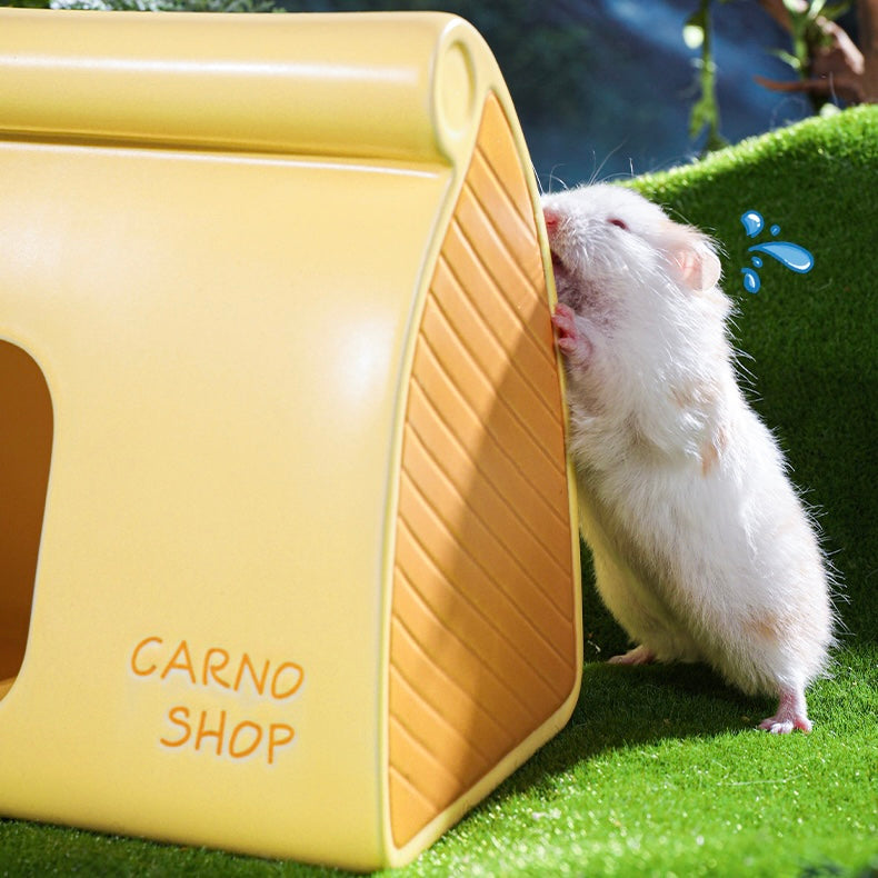 Easy to clean Cheese Shop hideout, ensuring a hygienic and safe environment for your small pets.