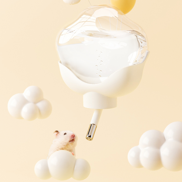 Stylish and durable small animal water bottle with a leak-proof spout